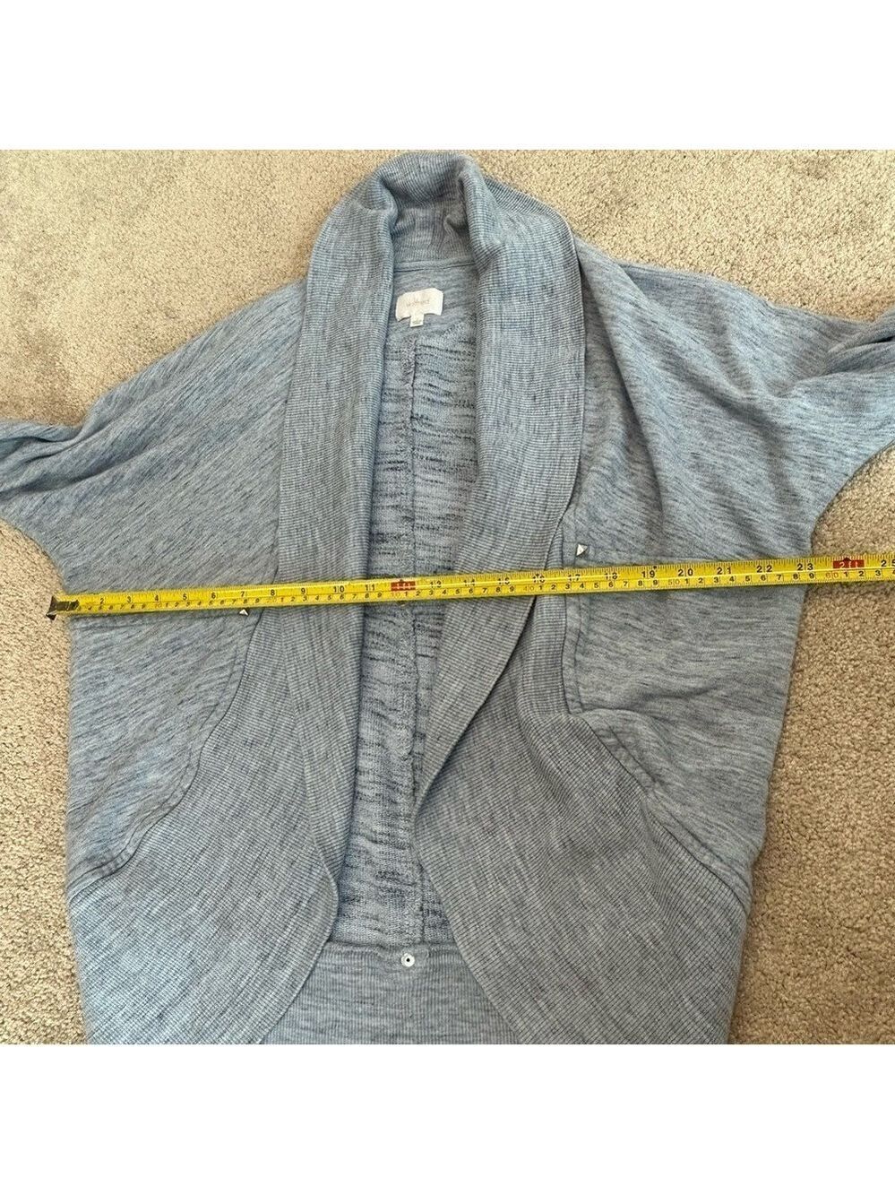 ARITZIA Wilfred Diderot Cocoon blue open front circle cardigan Sz S - Picture 10 of 11